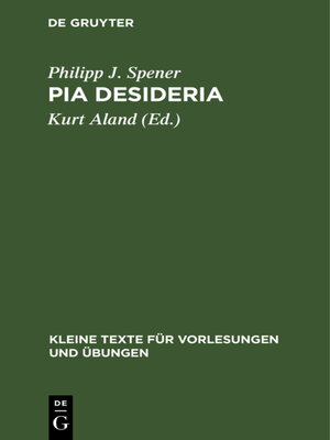 cover image of Pia Desideria